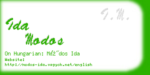 ida modos business card